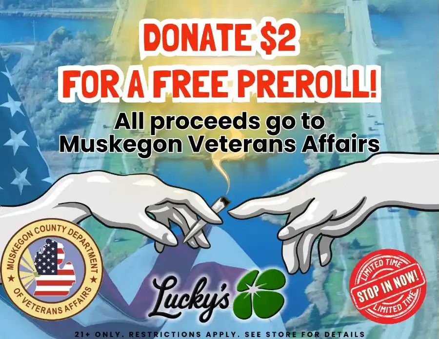 Muskegon Veterans Affairs Donation Drive: Donate $2, Get a Free Pre-Roll