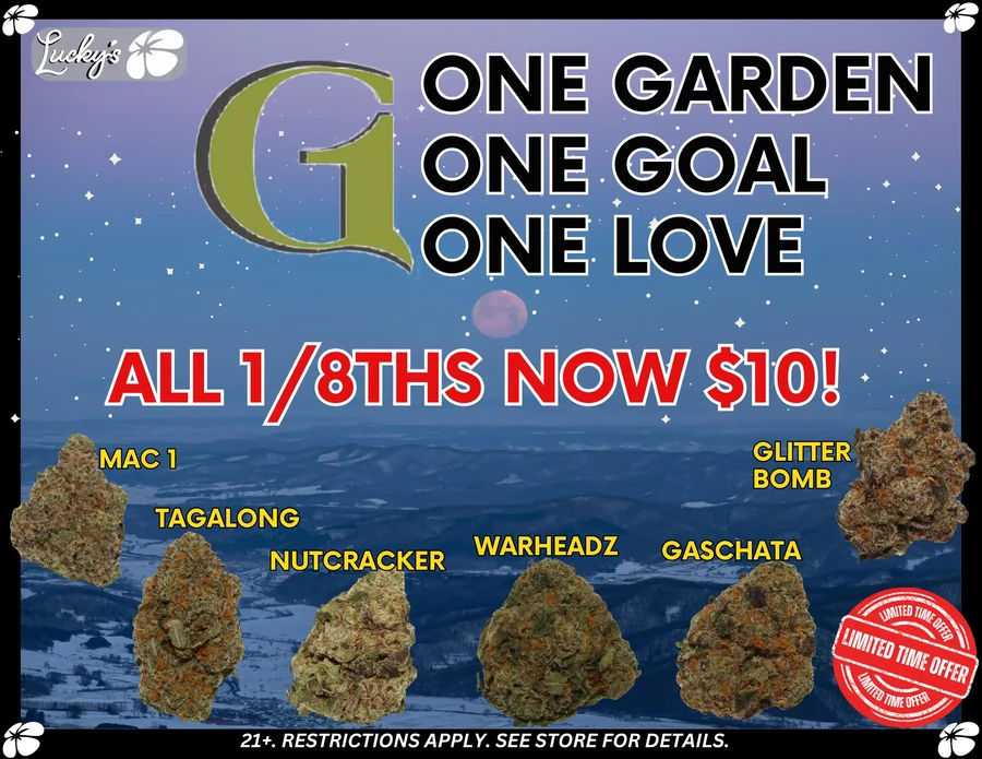 $10 1/8ths and Lucky's Cannabis Dispensary