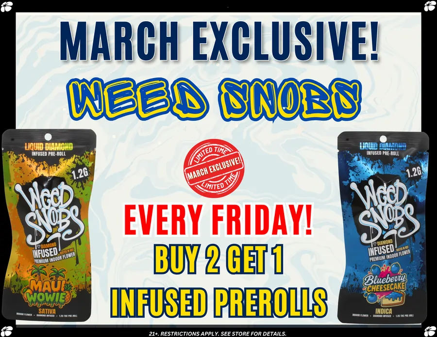 weed snobs march sale card
