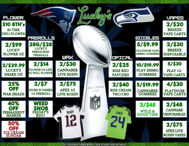 weekly specials at lucky's cannabis dispensary